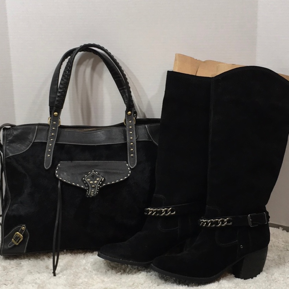 Bcbgeneration Black Suede Arena Boots